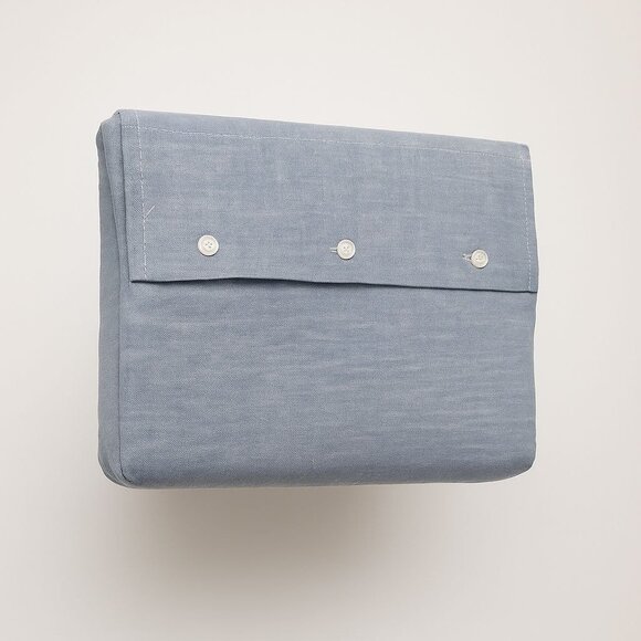 Ralph Lauren Other - Ralph Lauren Home Workshirt Chambray Queen Flat Sheet Blue 100% Cotton 108 x 96